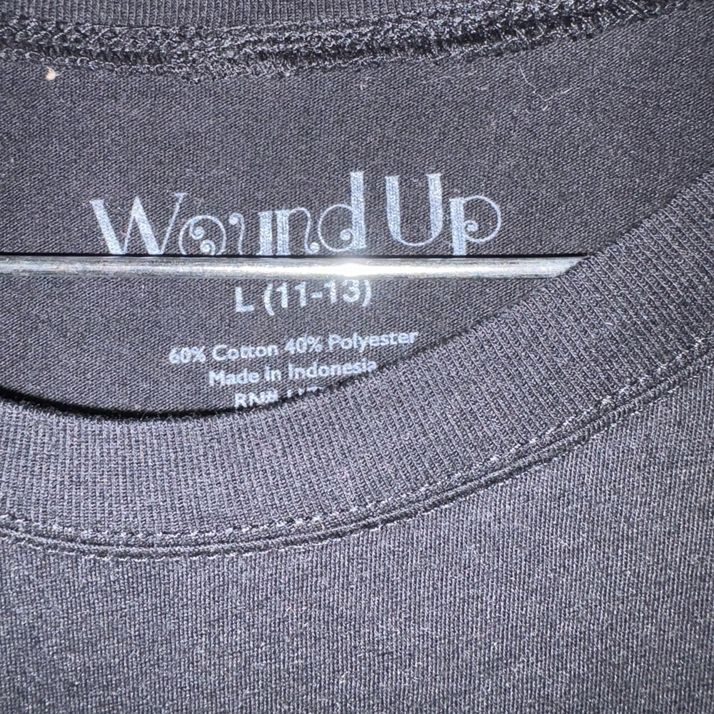 Wound Up Black Crew Neck Tee - Picture 2 of 2